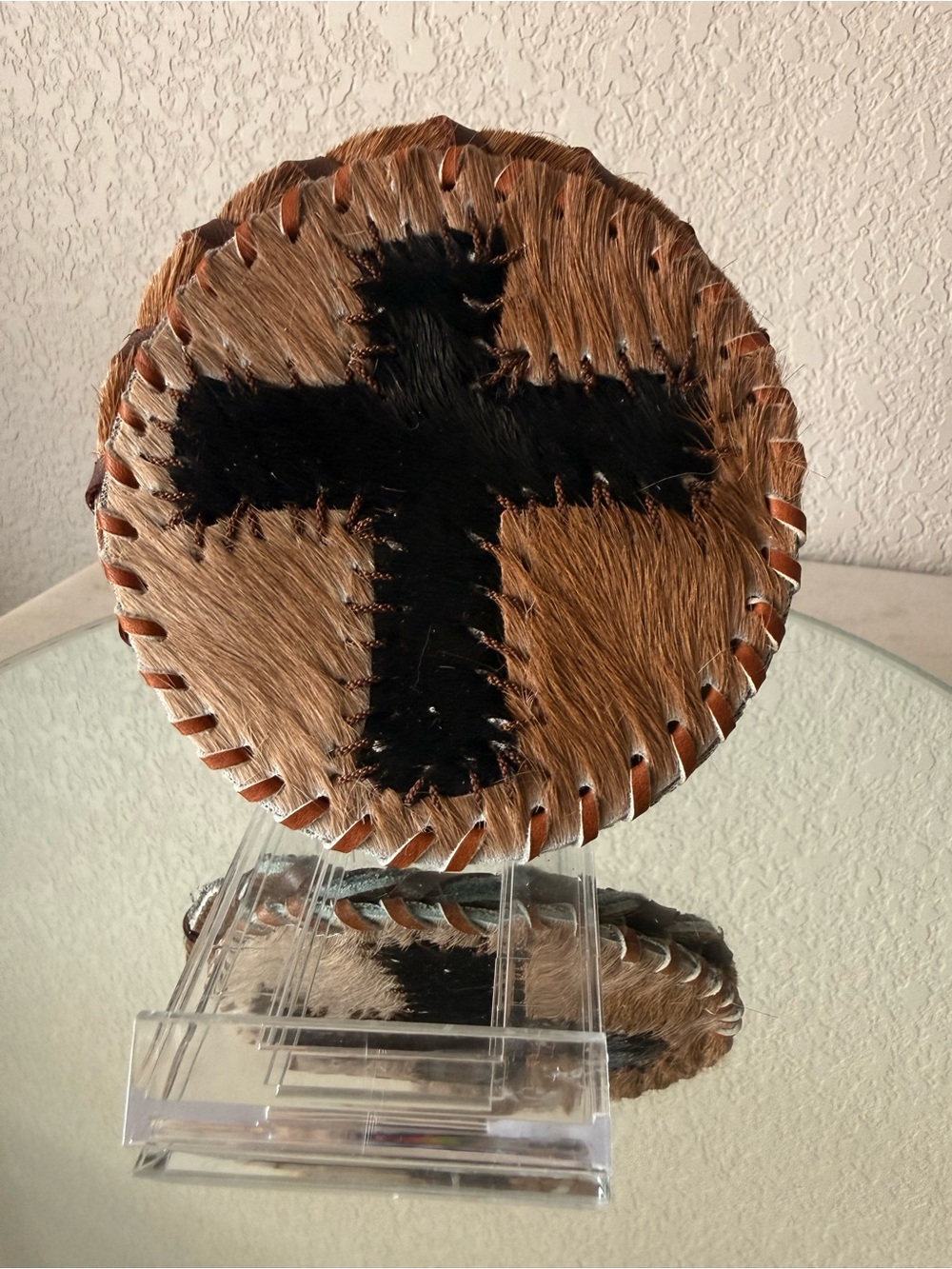 Western Hair-on-Hide Coaster Set of 4-NWT!! 🤠 - Picture 4 of 10